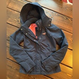 Hollister Dark Blue All-Weather Coat